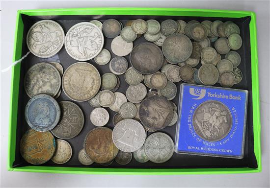 A small collection of assorted coins